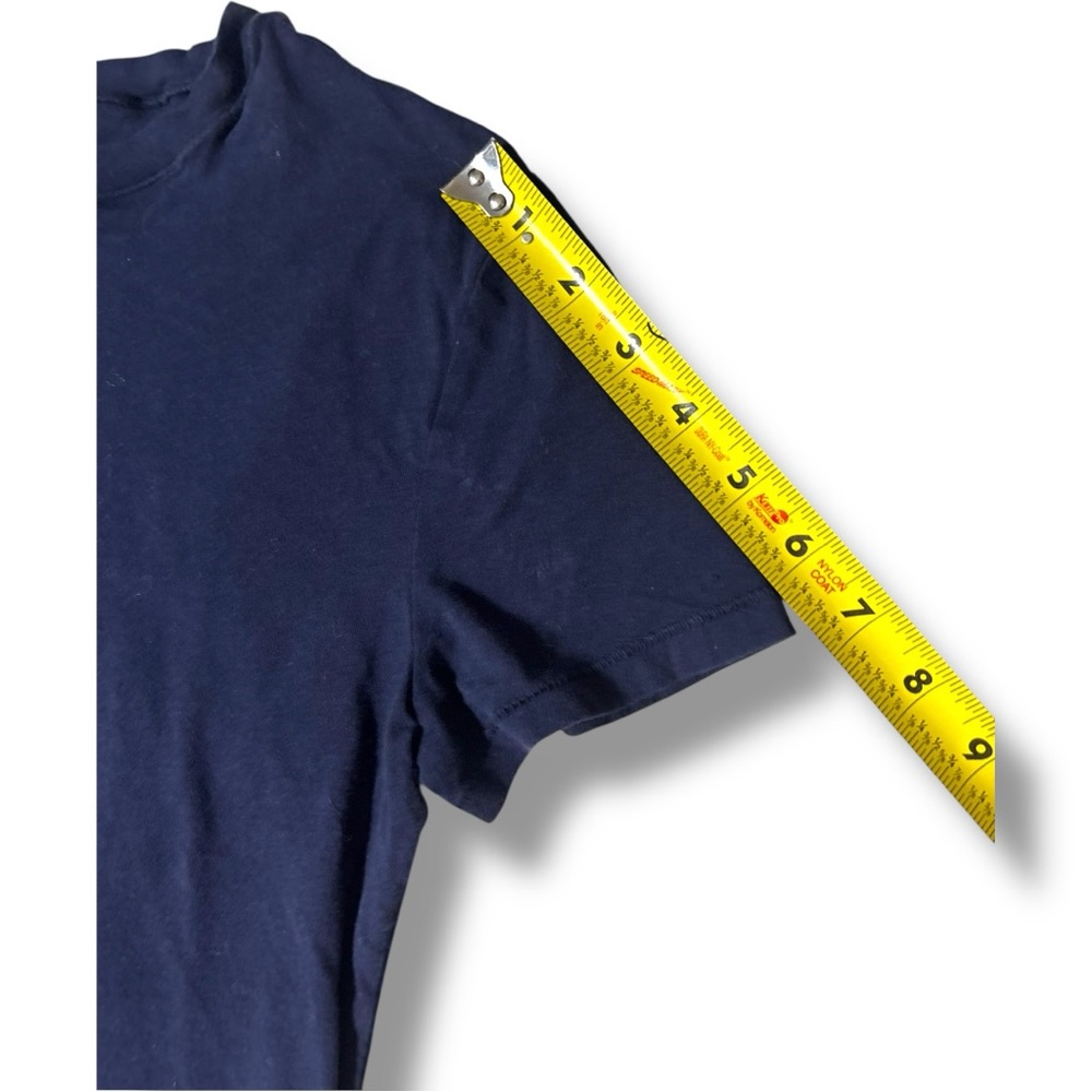 GAP Navy Short Sleeve Crewneck Fitted Cotton Classic Casual Women's Tee - Picture 12 of 16